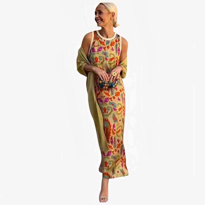 Norevana | Ángeles™ - Vestido Largo con Cárdigan