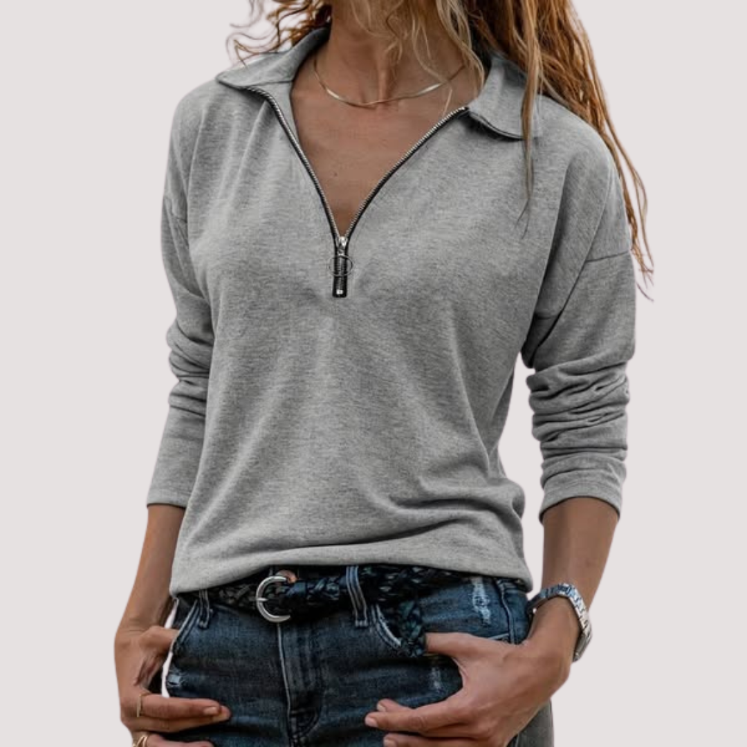 Norevana | Jacinta™ - Suéter de Mujer con Cremallera Media