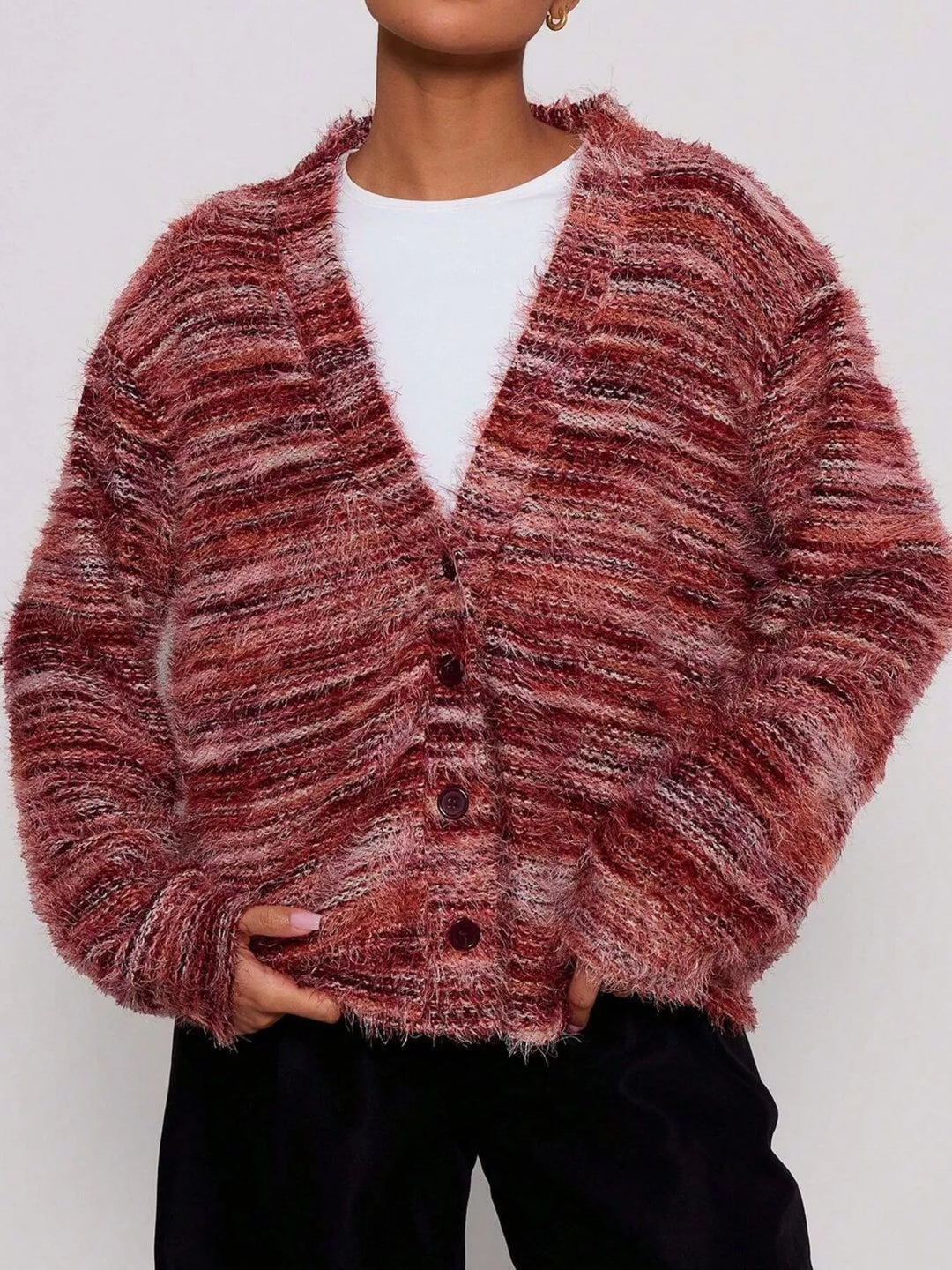 Elisa™ – Cárdigan de Punto Grueso con Botones