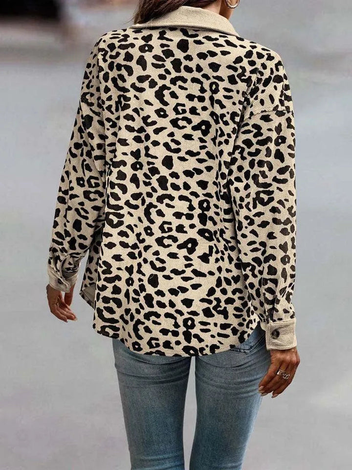 María | Chaqueta Casual de Leopardo