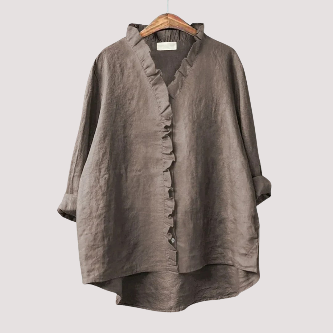 Norevana | Gabriela™ - Blusa de Lino