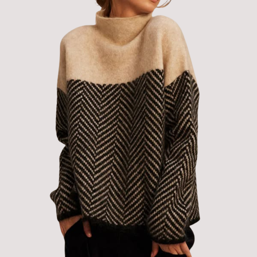 Norevana | Manuela™ - Jersey de Cuello Alto de Algodón