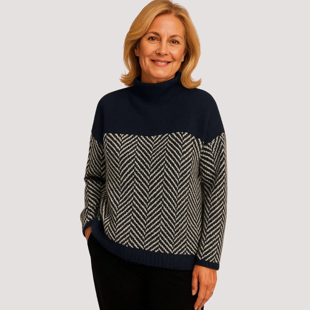 Norevana | Manuela™ - Jersey de Cuello Alto de Algodón