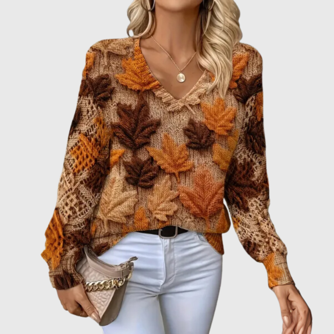 Norevana | Elena™ - Jersey Elegante con Diseño Floral