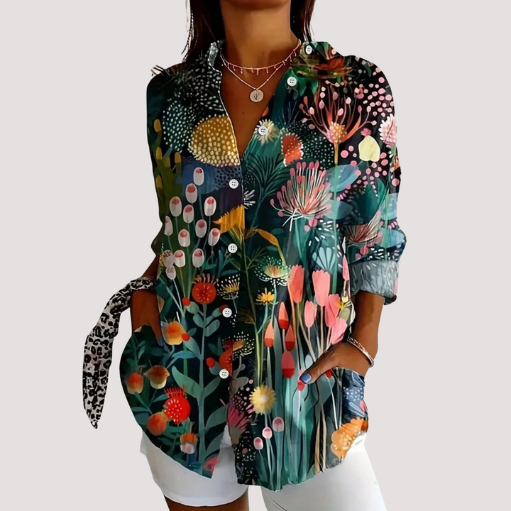 Norevana | Blusa colorida con estampado divertido