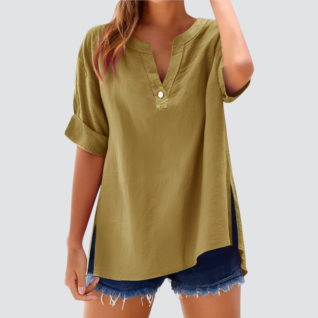 Norevana | Olivia™ - Blusa de Lino