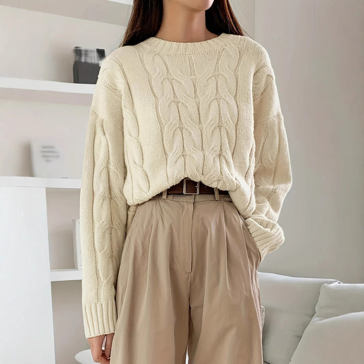 Ingrid | Elegant oversized genser med bare skuldre