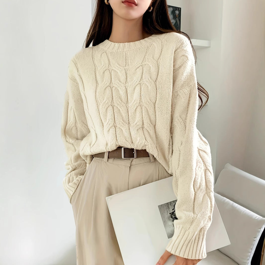 Ingrid | Elegant oversized genser med bare skuldre
