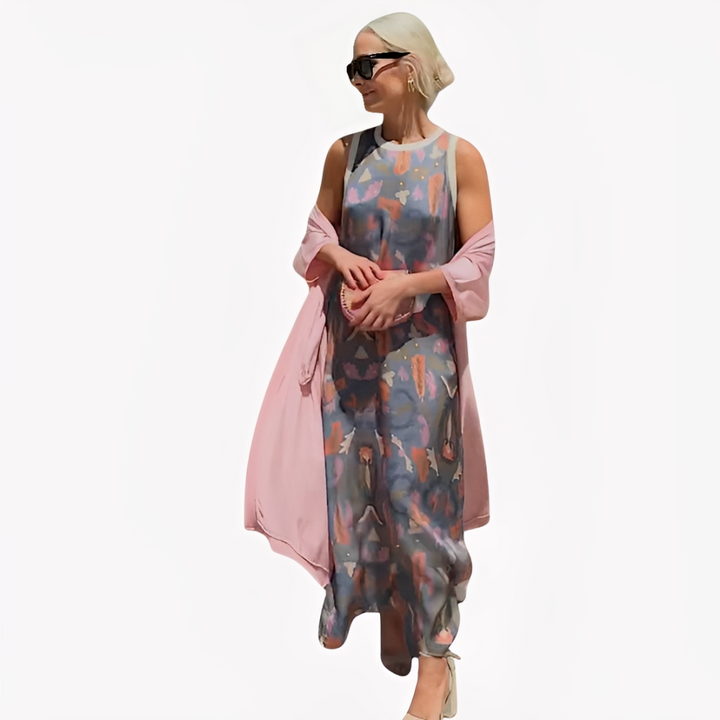 Norevana | Ángeles™ - Vestido Largo con Cárdigan