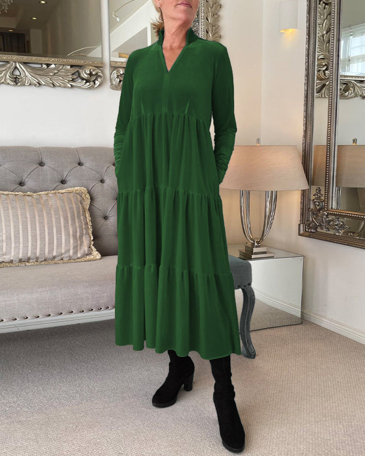 Aurelia™ | Velvet Muse Midi Jurk