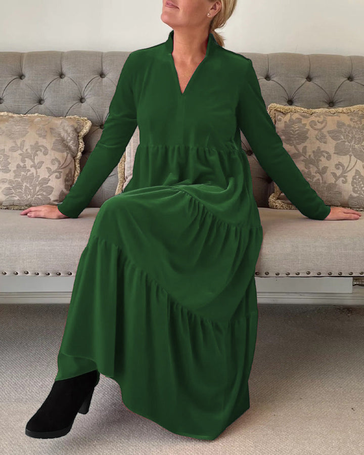Aurelia™ | Velvet Muse Midi Jurk