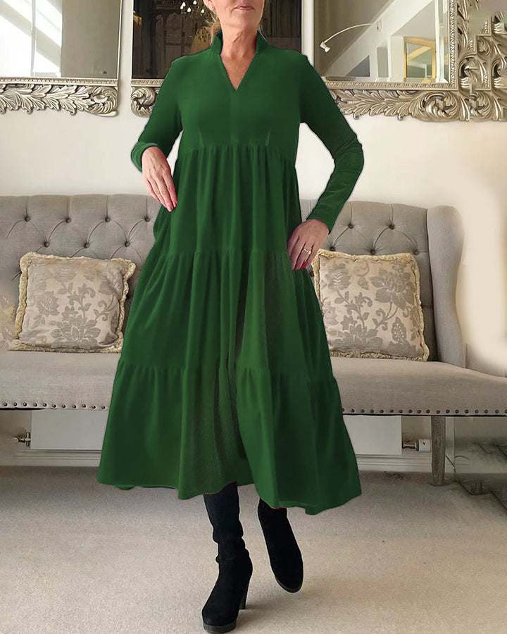 Aurelia™ | Velvet Muse Midi Jurk