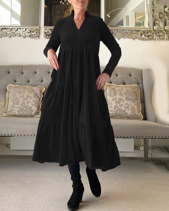 Aurelia™ | Velvet Muse Midi Jurk