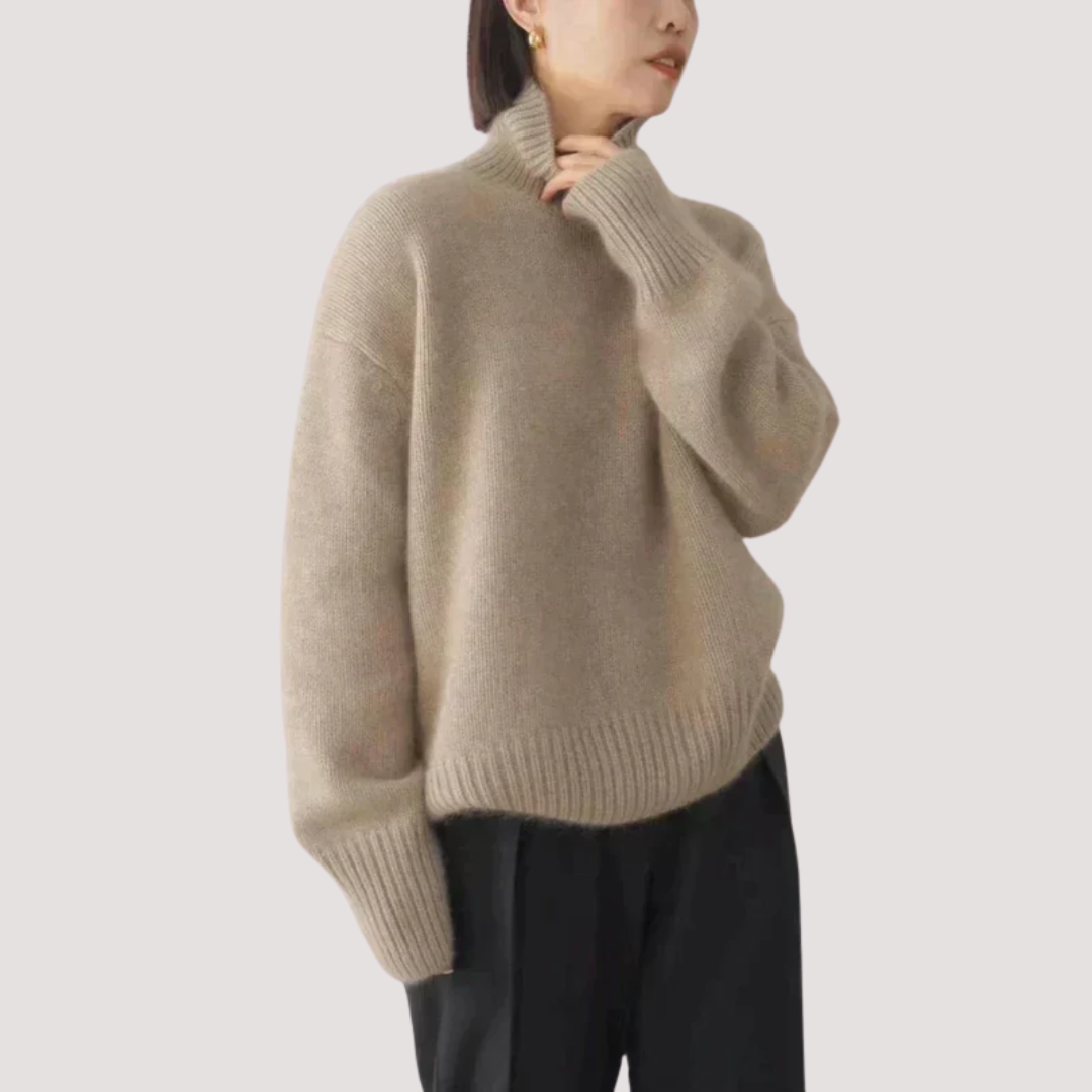 Norevana | Fabiola™ - Jersey de Cuello Alto en Cashmere