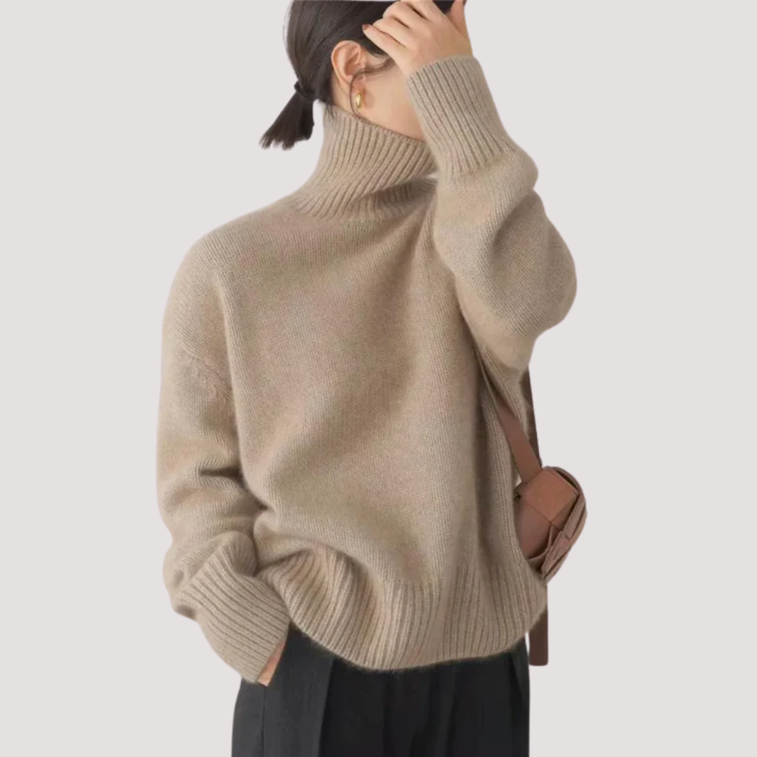 Norevana | Fabiola™ - Jersey de Cuello Alto en Cashmere