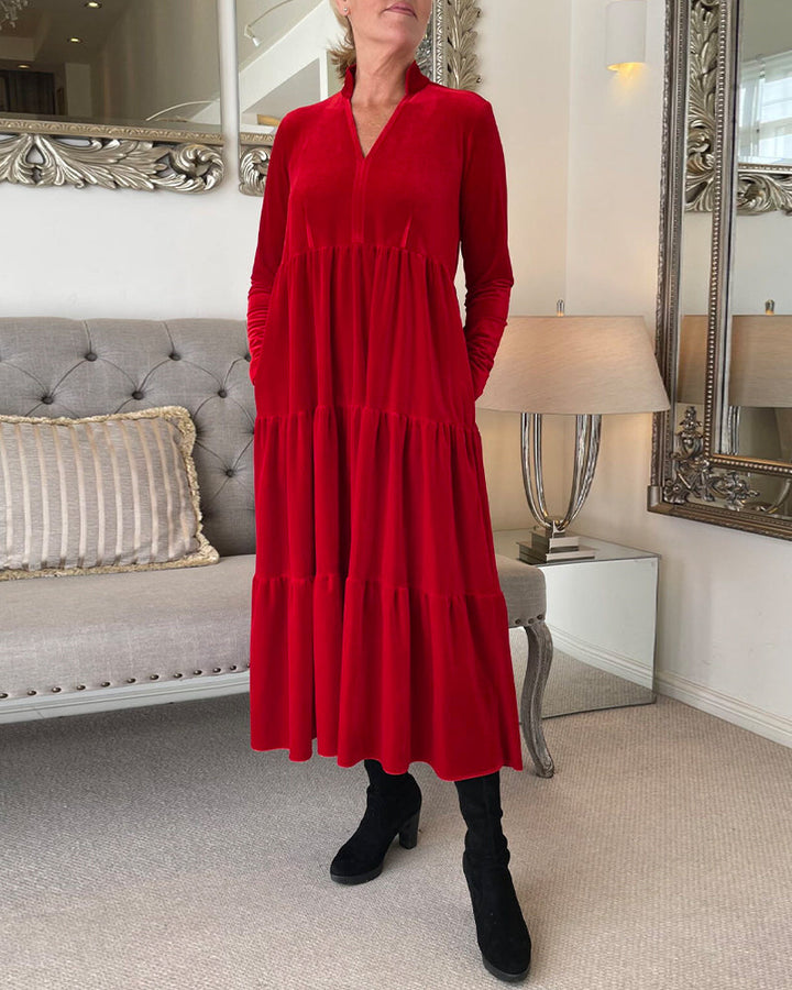 Aurelia™ | Velvet Muse Midi Jurk