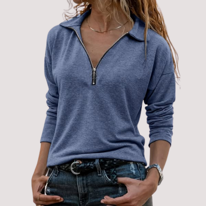 Norevana | Jacinta™ - Suéter de Mujer con Cremallera Media