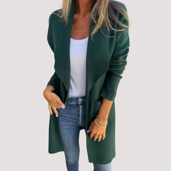 Norevana | Yolanda™ - Chaqueta de punto casual con solapa