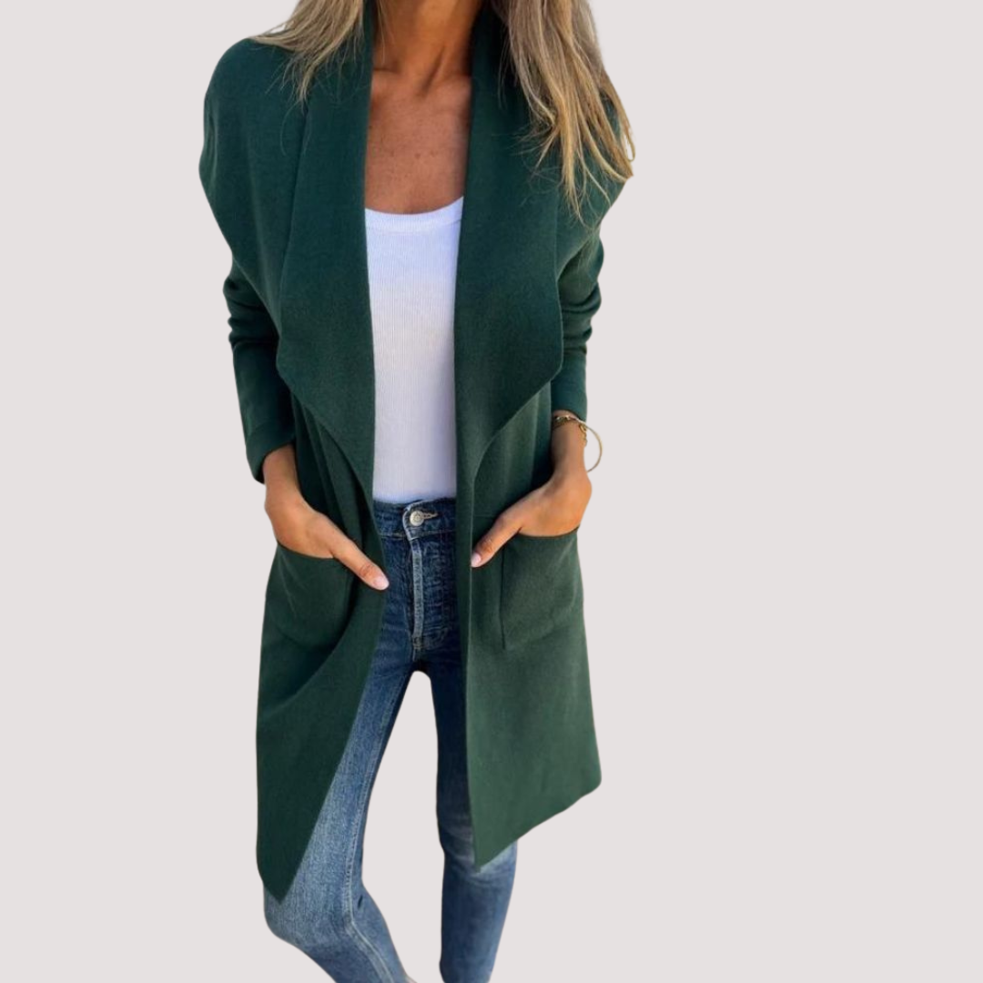 Norevana | Yolanda™ - Chaqueta de punto casual con solapa