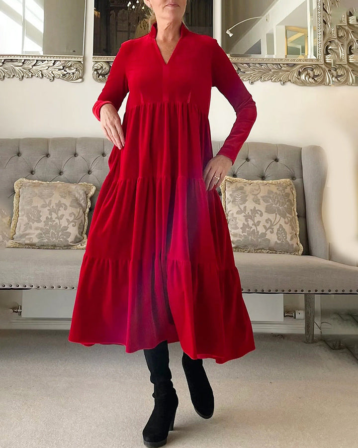Aurelia™ | Velvet Muse Midi Jurk