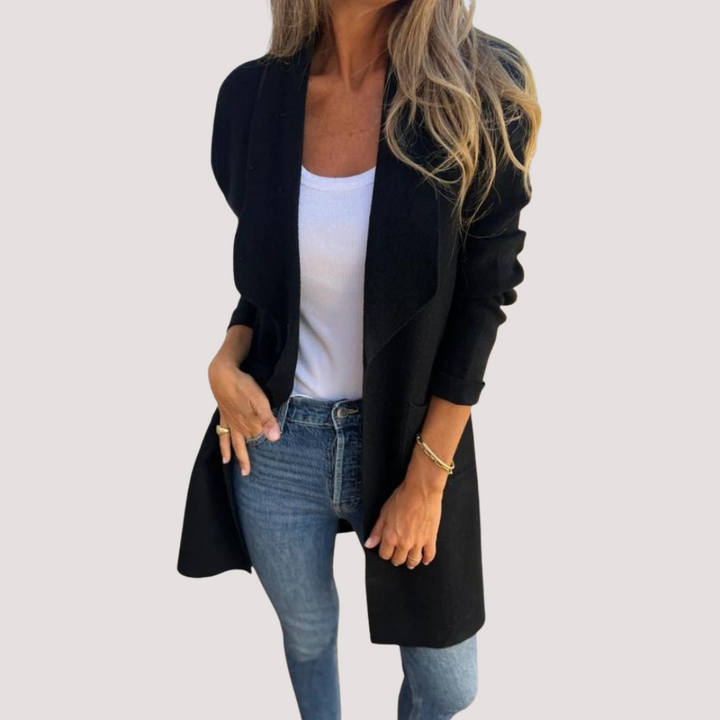 Norevana | Yolanda™ - Chaqueta de punto casual con solapa