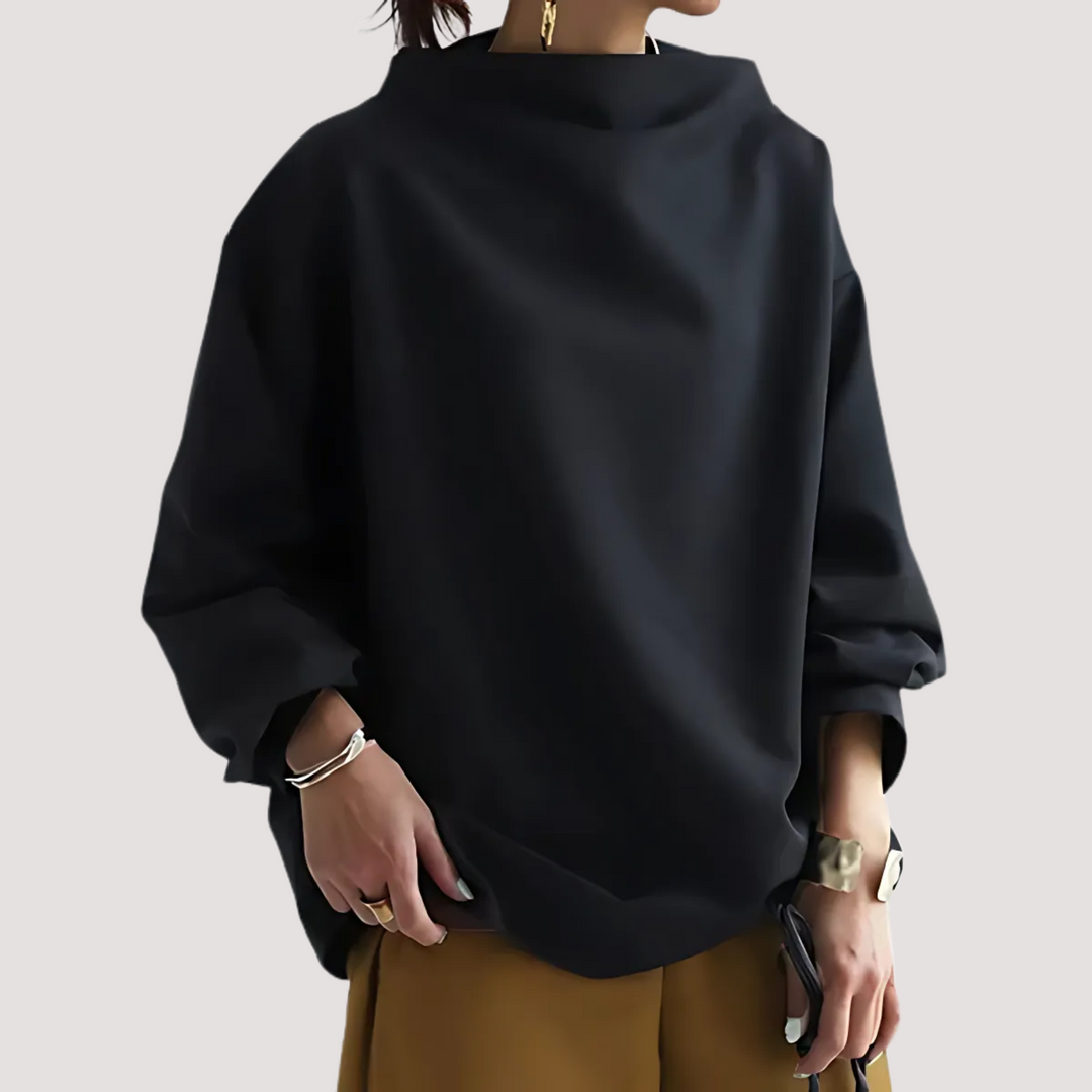 Norevana | Belén™ - Blusa de Punto Suave de Cuello Alto