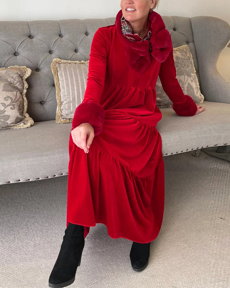 Aurelia™ | Velvet Muse Midi Jurk