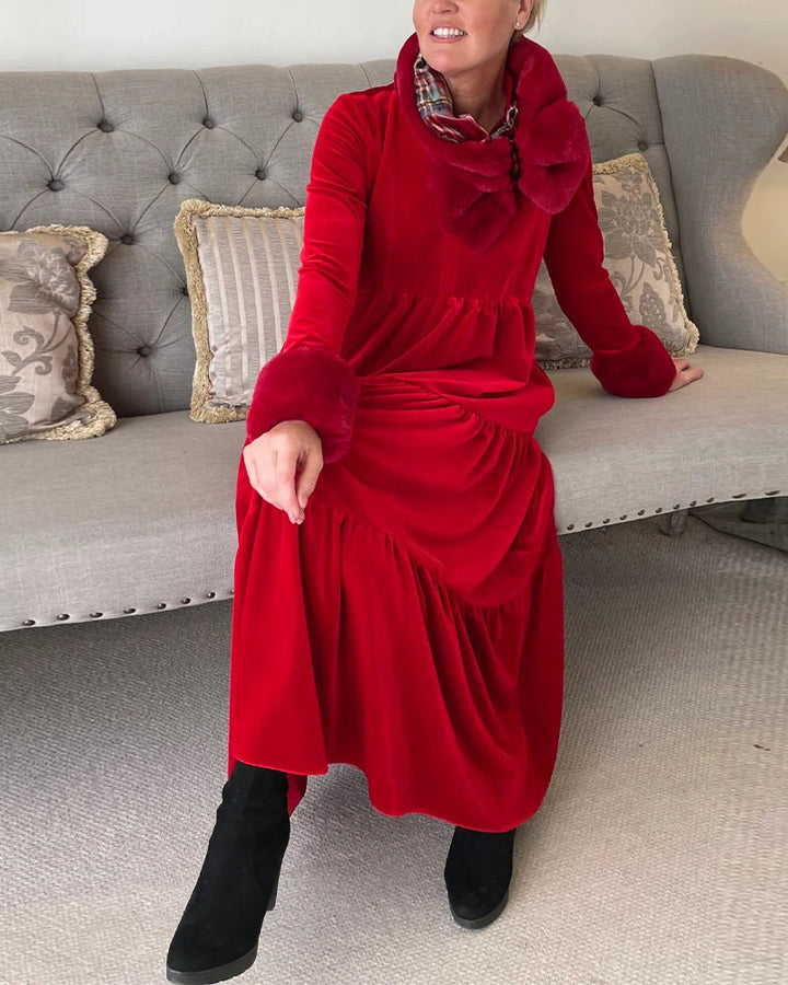 Aurelia™ | Velvet Muse Midi Jurk
