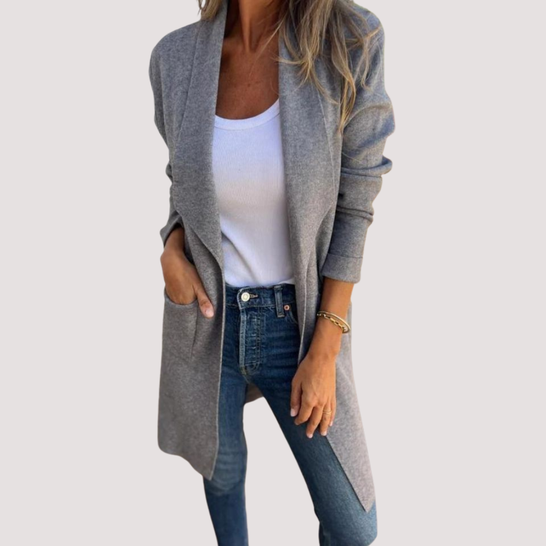 Norevana | Yolanda™ - Chaqueta de punto casual con solapa