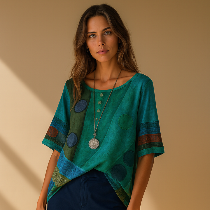 Eira™ | Mønstret boho-bluse