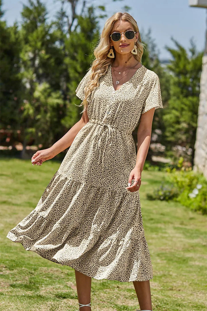 Freya | Bohemsk Maxi-kjole med V-hals