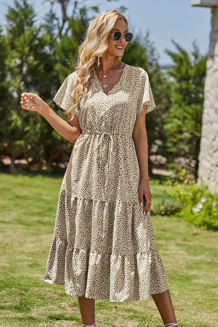 Freya | Bohemsk Maxi-kjole med V-hals