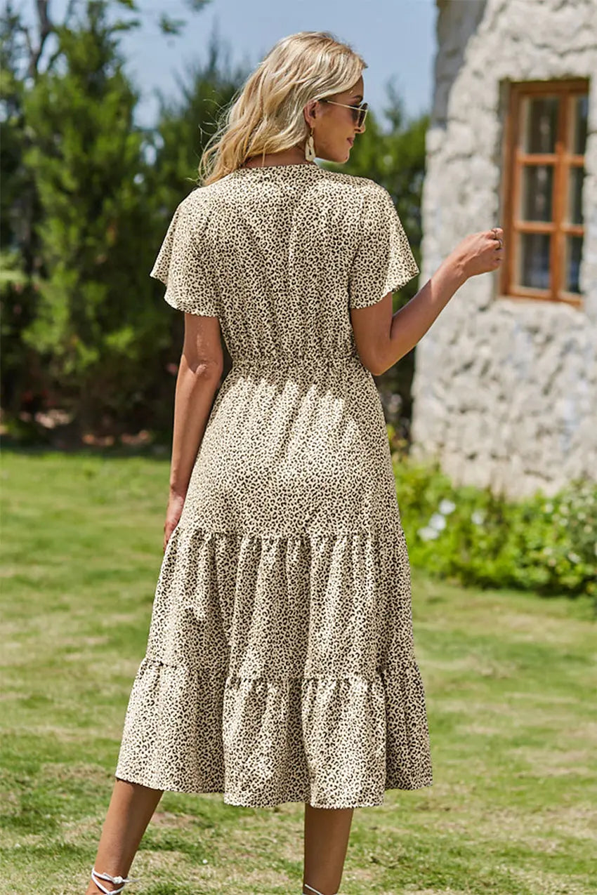 Freya | Bohemsk Maxi-kjole med V-hals