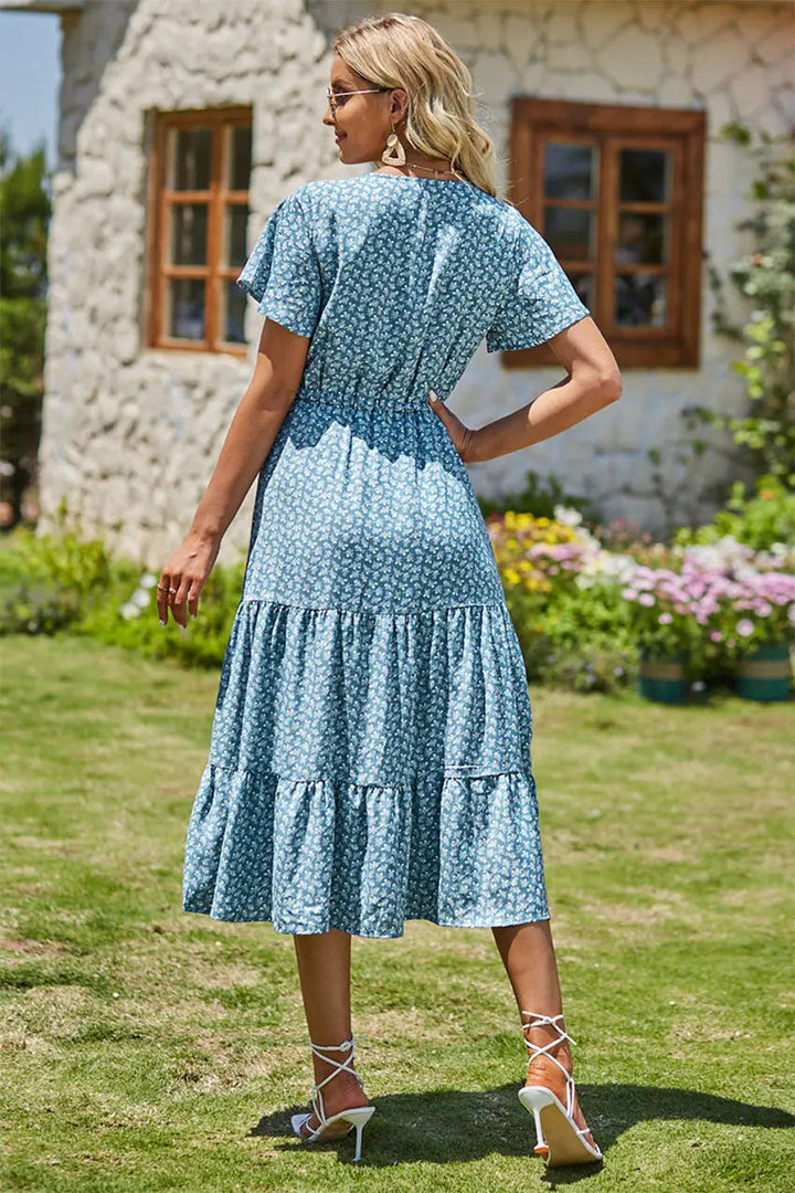 Freya | Bohemsk Maxi-kjole med V-hals