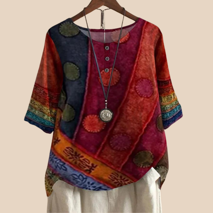 Eira™ | Mønstret boho-bluse