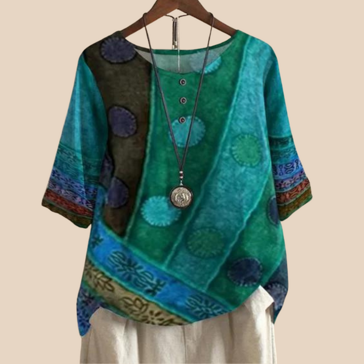 Eira™ | Mønstret boho-bluse