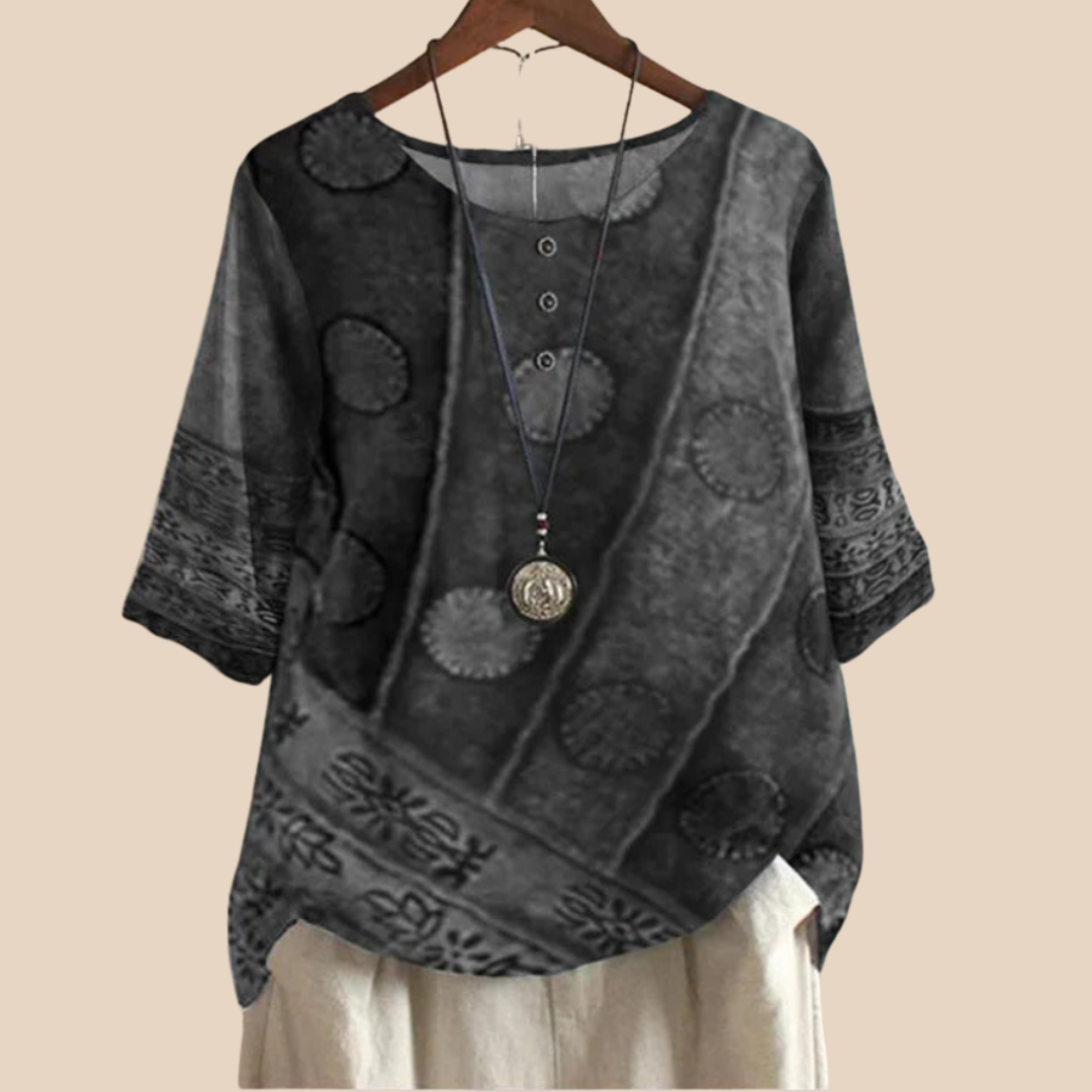 Eira™ | Mønstret boho-bluse