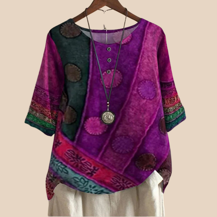 Eira™ | Mønstret boho-bluse