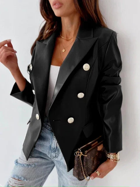 Hilde™ | Skreddersydd Dobbeltspent Blazer med Metallknapper