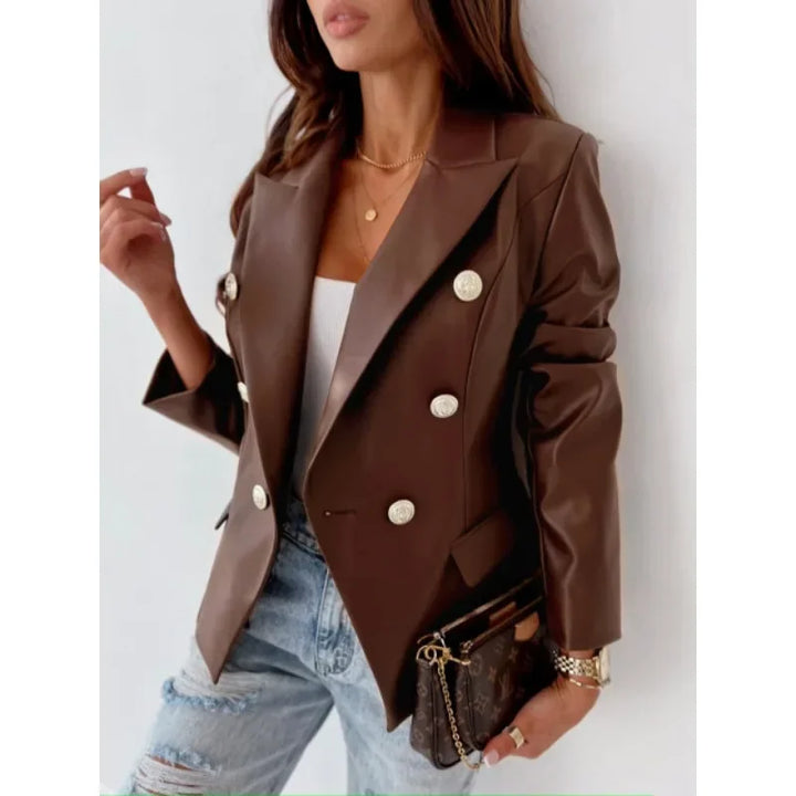 Hilde™ | Skreddersydd Dobbeltspent Blazer med Metallknapper