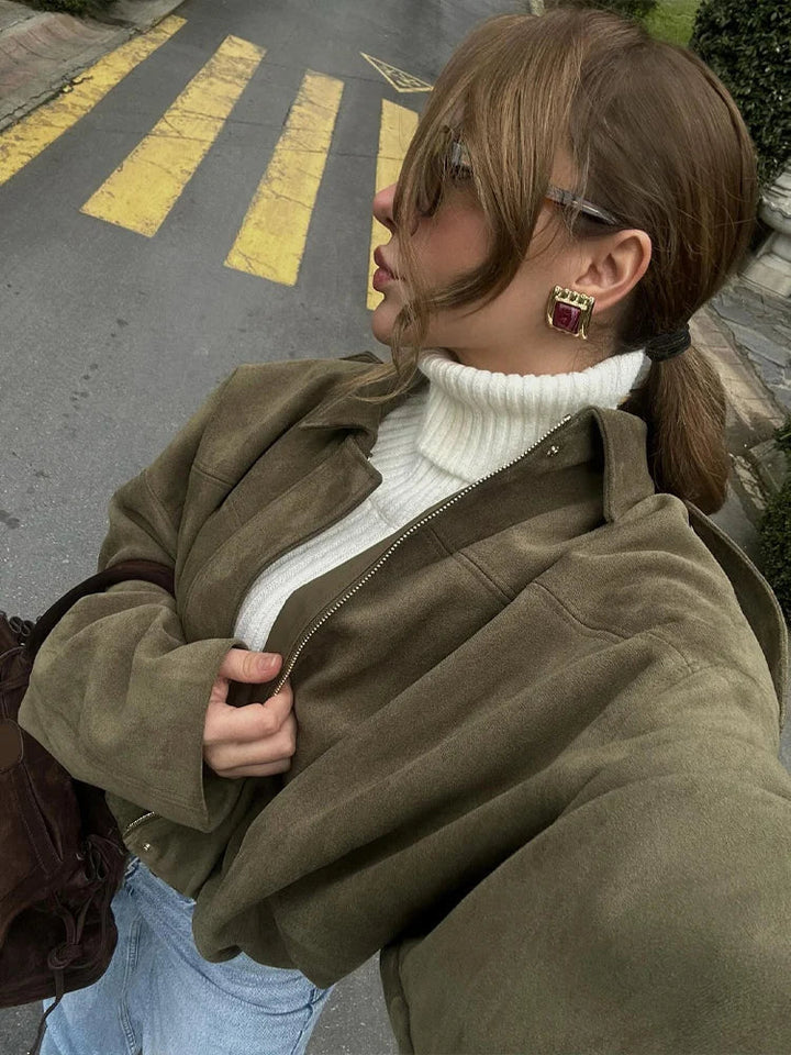 Elena | Elegant semsket jakke