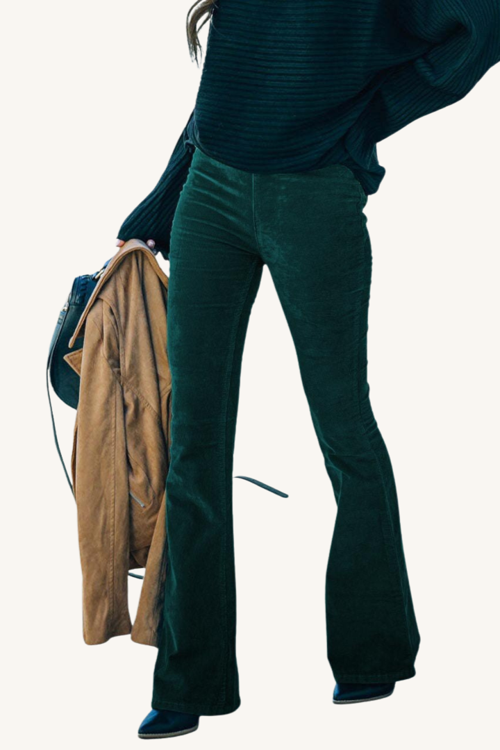 Norevana™ Pantalones Flare de Pana