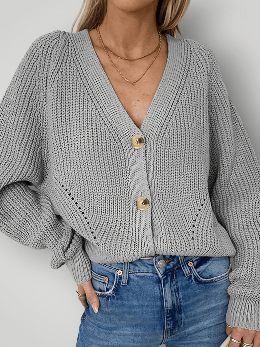 ALEXANDRA | V - HALS KARDIGAN - Nordic Boutique & Co.