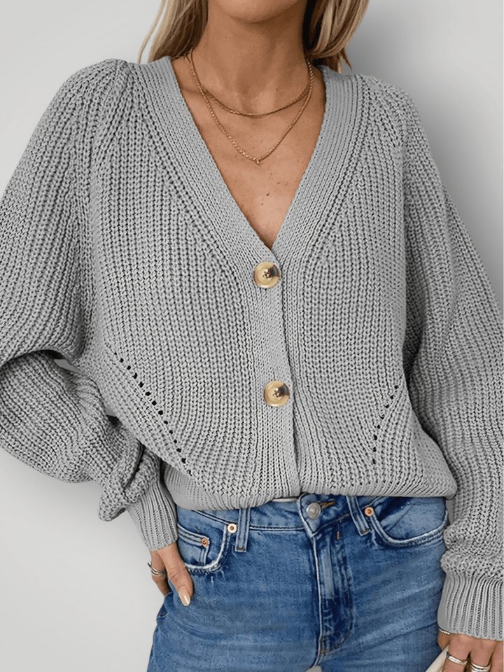 ALEXANDRA | V - HALS KARDIGAN - Nordic Boutique & Co.