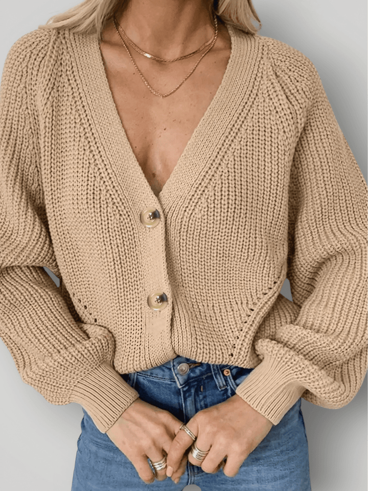 ALEXANDRA | V - HALS KARDIGAN - Nordic Boutique & Co.
