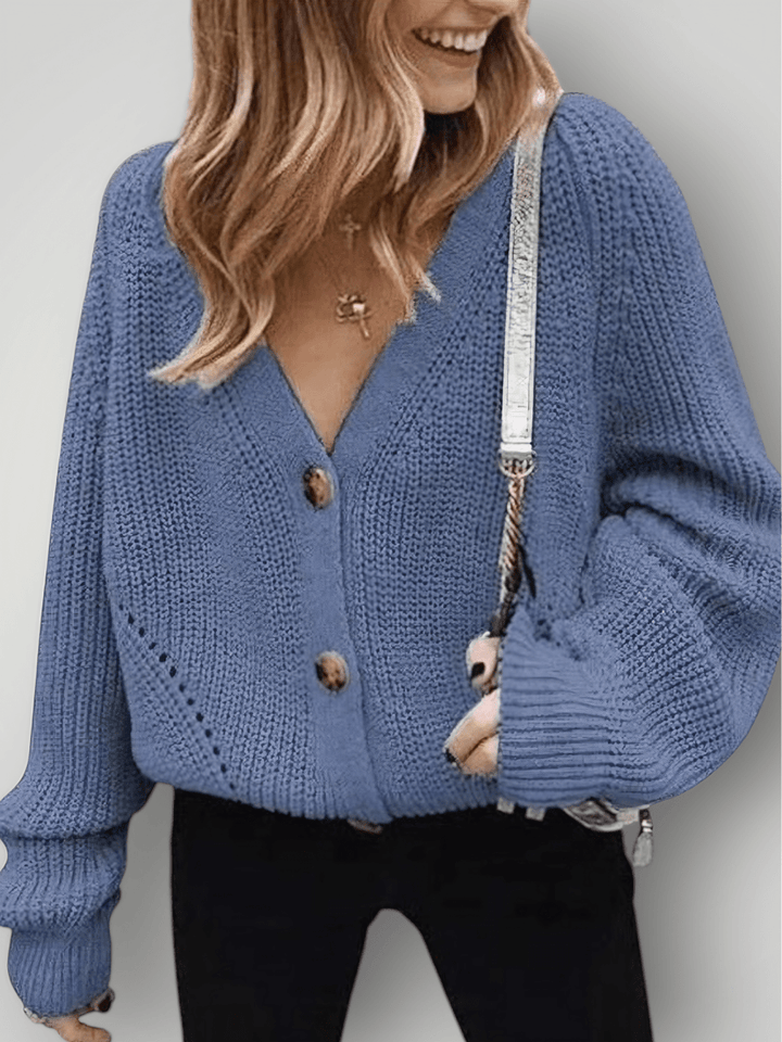 ALEXANDRA | V - HALS KARDIGAN - Nordic Boutique & Co.
