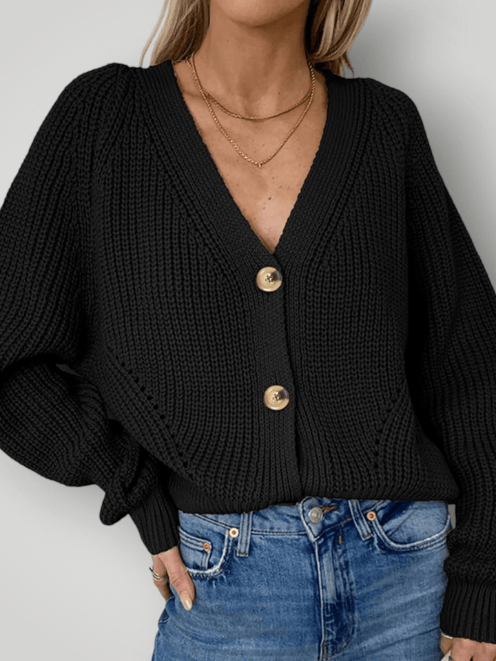 ALEXANDRA | V - HALS KARDIGAN - Nordic Boutique & Co.