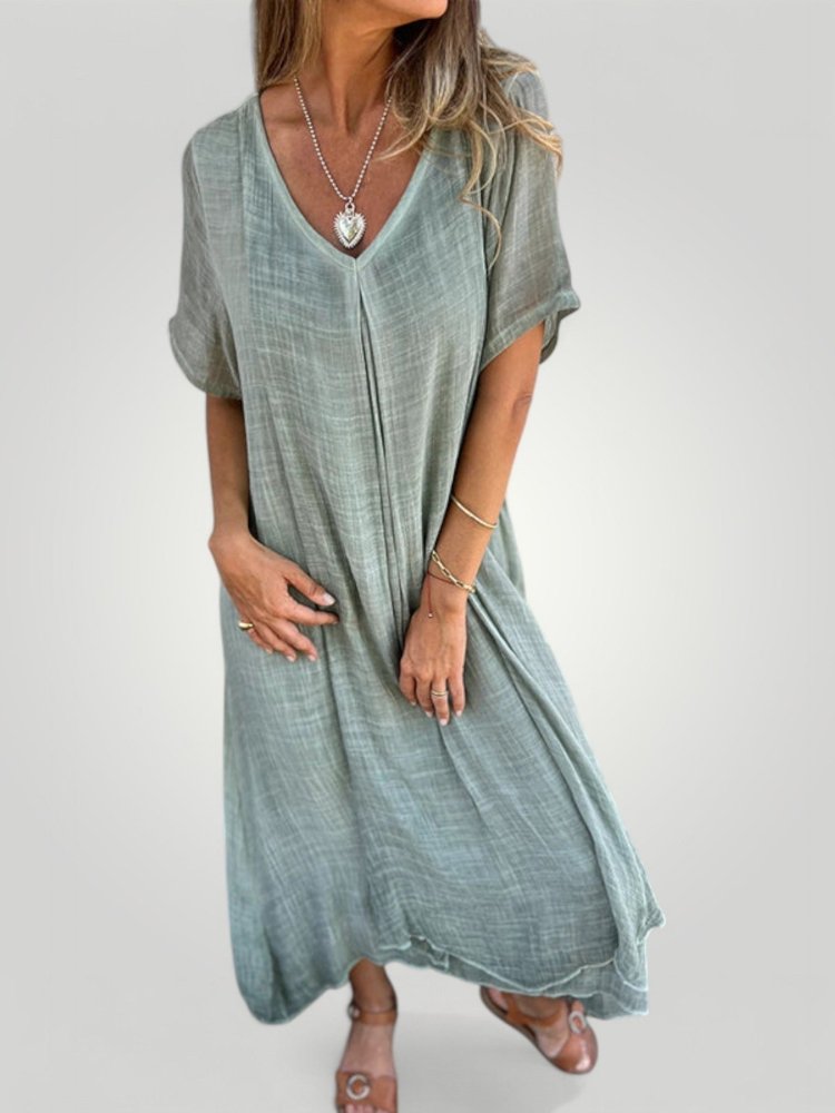 ANJA | V - HALS KJOLE - Nordic Boutique & Co.