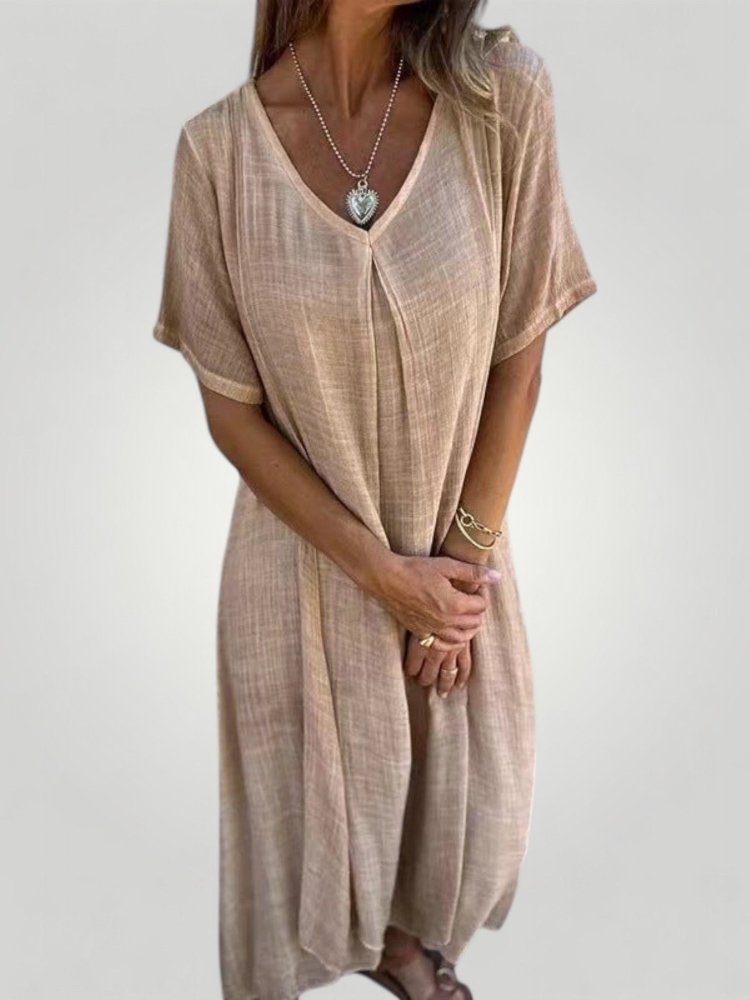 ANJA | V - HALS KJOLE - Nordic Boutique & Co.