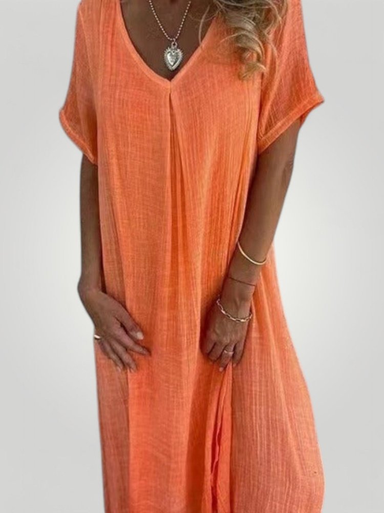 ANJA | V - HALS KJOLE - Nordic Boutique & Co.